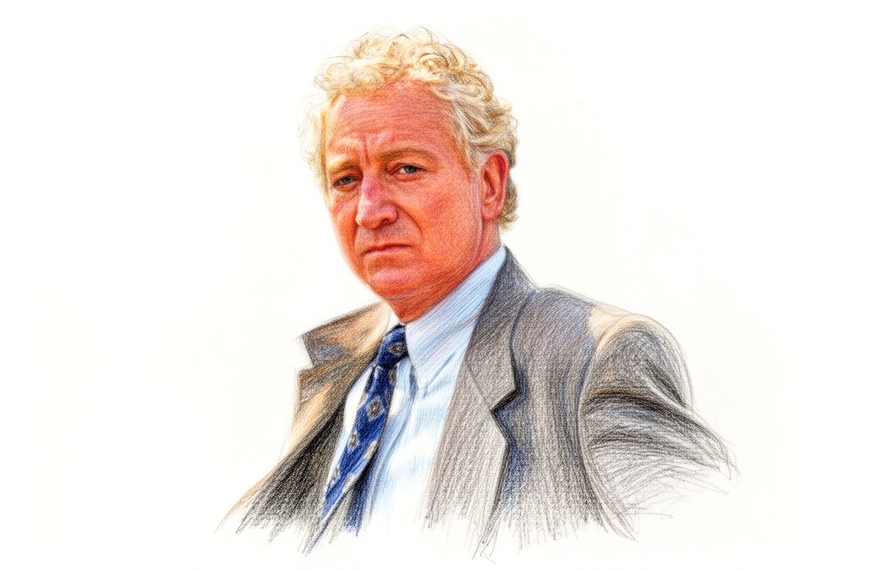 Drawn portrait of Barry Foster