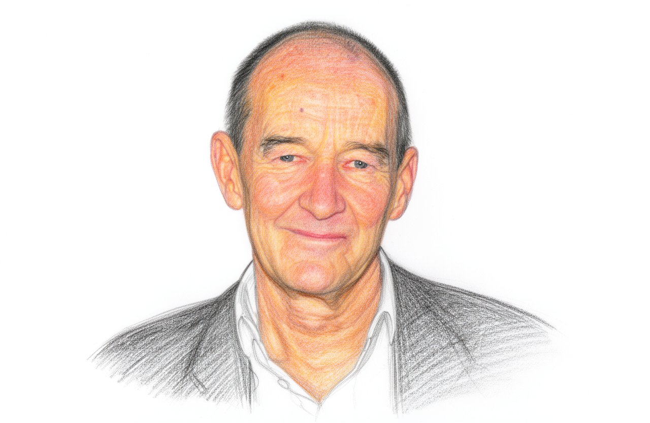 Drawn portrait of David Hayman