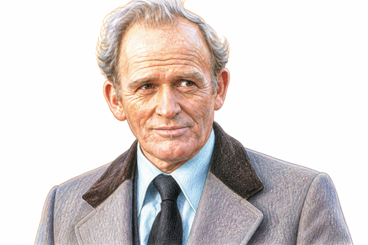 Drawn portrait of Gordon Jackson