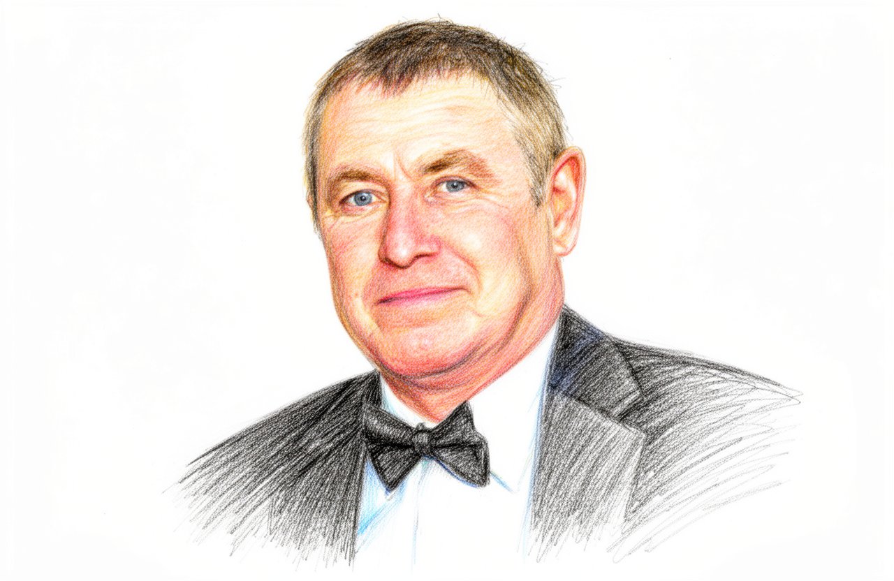 Drawn portrait of John Nettles