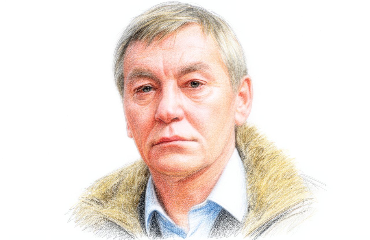 Drawn portrait of Mark McManus