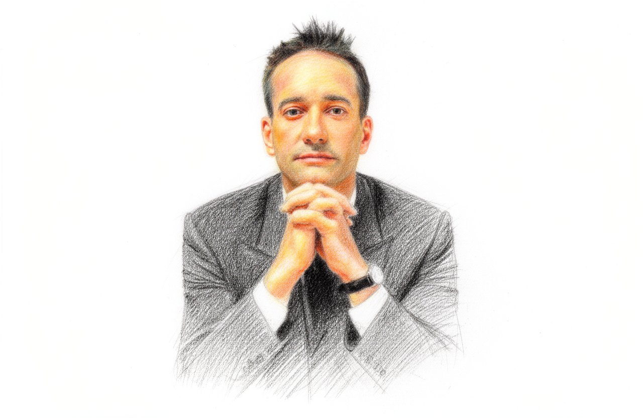 Drawn portrait of Matthew Macfadyen