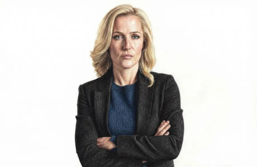 Gillian Anderson. Born in Chicago in 1968, moved to north London as an infant when her father took a place at the London Film School, and grew up in Crouch End and Haringey until her family returned to the United States when she was eleven. Appeared in The Fall.