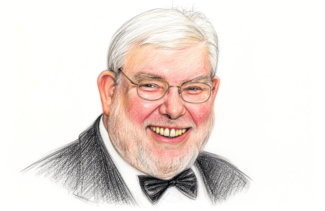 Drawn portrait of Richard Griffiths