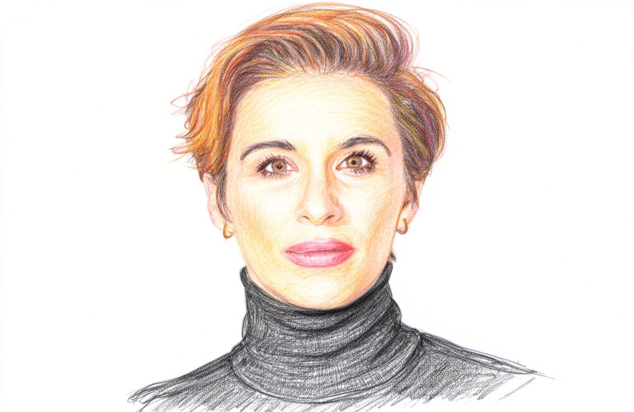 Drawn portrait of Vicky McClure
