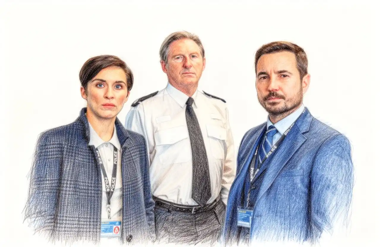 Drawn artwork for Line of Duty