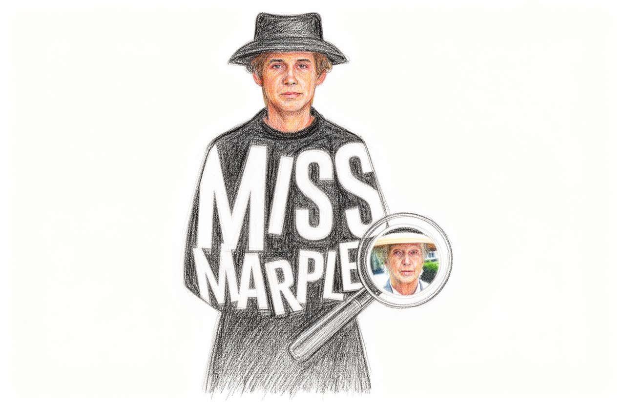 Drawn artwork for Miss Marple