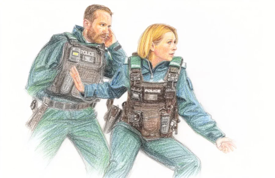 Blue Lights. Follows rookie police officers working in Belfast, a city in which being a frontline response cop comes with unique pressures and dangers. Starring Martin McCann, Andi Osho and Hannah McClean.