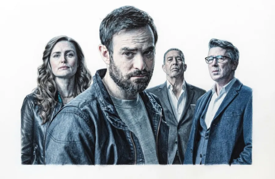 Kin. An Irish crime drama of two eight-part series. Starring Charlie Cox, Clare Dunne and Aidan Gillen.