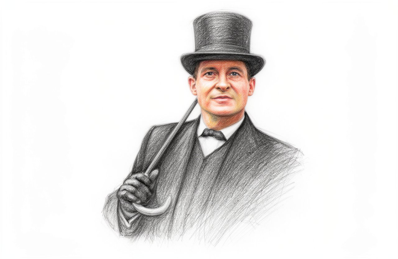 Drawn artwork for The Adventures of Sherlock Holmes